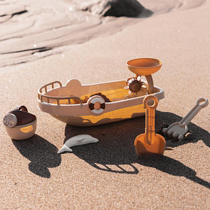 Набор для пляжа и песочницы Mrs. Ertha "All Aboard", микс с бежевым